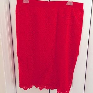 Pink Lace Boden Pencil Skirt